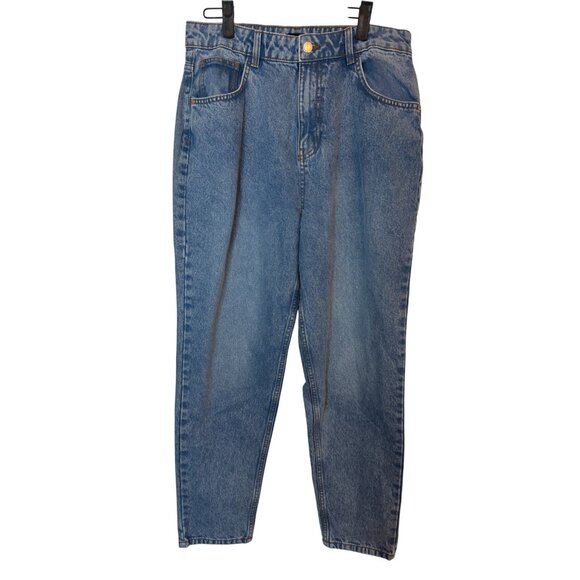 2/$30 NWT Size 6  PrettyLittleThing Medium Blue High-Waisted Mom Jeans - Picture 6 of 14